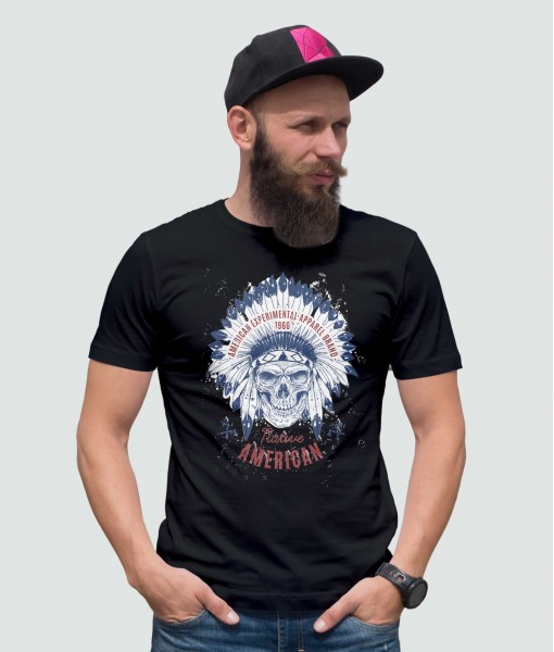 Мъжка тениска с щампа Готика Native American